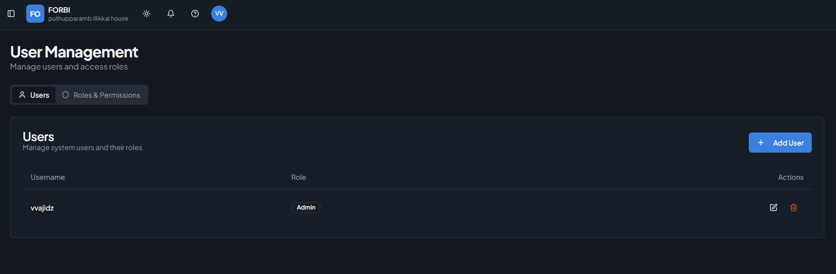 Multi-Role User Management